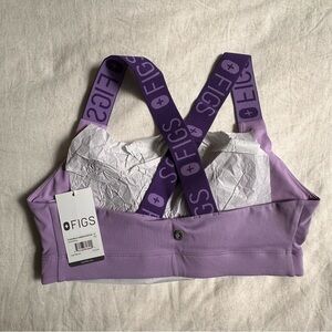 Figs Performance Underscrub Sport Bra Lilac Dawn Size small